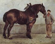 Otto Bache The working horse Germany oil painting artist